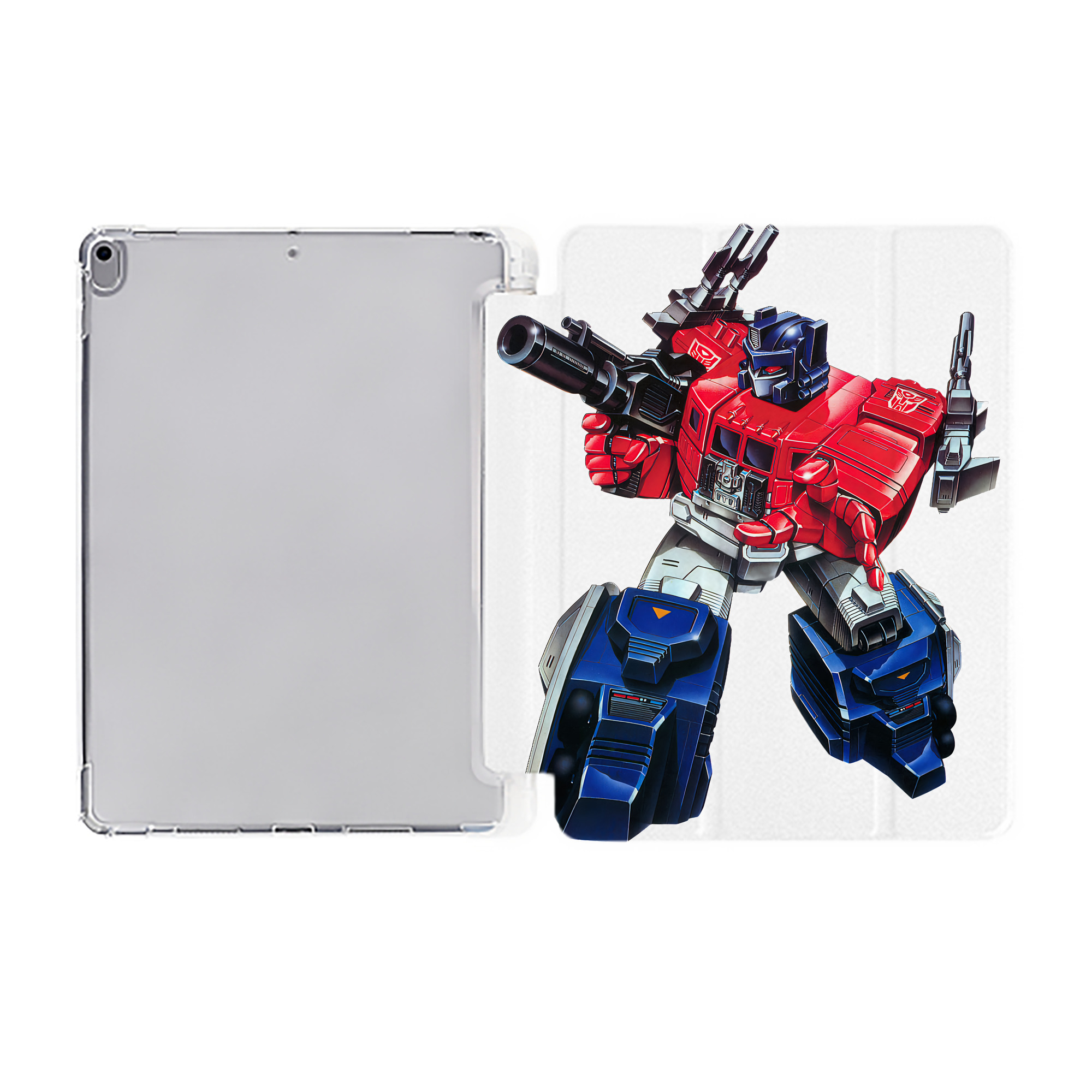 （画像用） Transformers トランスフォーマー IPad ケース ペン収納付き 三つ折りスタンド PUレザー×シリコン 対応機種9.5/10.5/10.9インチ